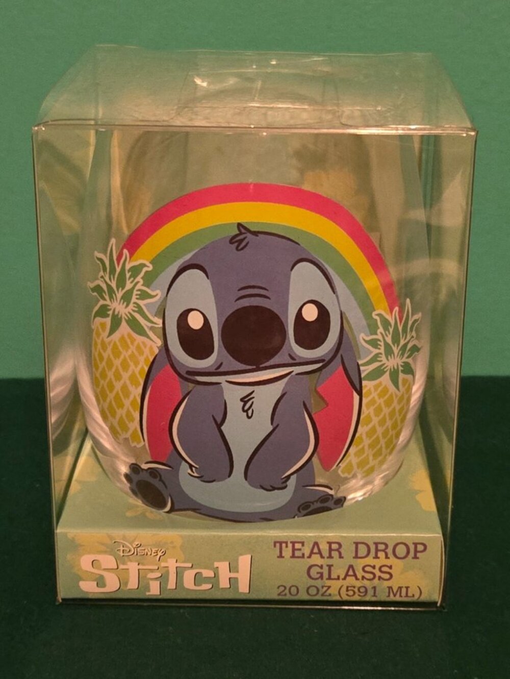 Disney Stitch Tear Drop Glass 20 oz